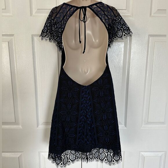 For Love and Lemons Dress Lyla Midnight Blue Mini Dress Size XS • NEW WITH TAGS - Picture 8 of 12